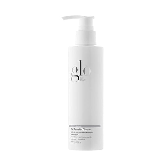 Glo Skin Beauty Purifying Gel Cleanser - Salicylic Acid + Niacinamide Face Wash Balances Skin, Targets Clogged Pores, Excess Oil & Breakouts - Gently Exfoliates & Minimizes Appearance of Fine Lines-FemmiqueWomen