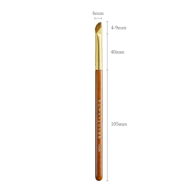 Desert Oak Series Precision Angled Eyeliner Brush - Ultra-Fine Nylon Bristles for Razor-Sharp Gel/Liquid/Powder Lines, Detail Work & Tightlining, Bubinga Handle & Brass Ferrule (CM 181)-FemmiqueWomen