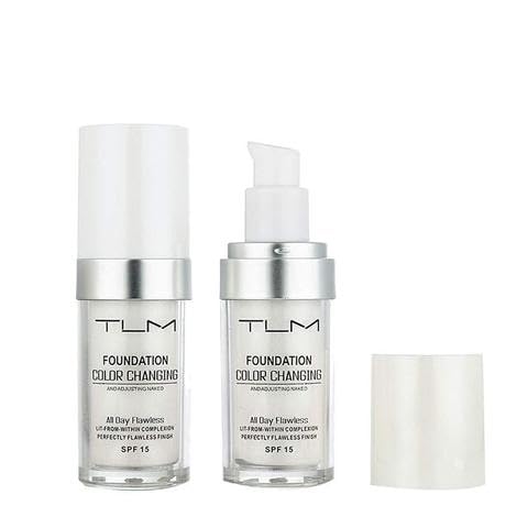 2PCS TLM Colour Changing Foundation - Flawless Coverage, Lightweight Formula, Adapts to Skin Tone, Hides Wrinkles & Lines, Hydrating & Long-Lasting, BB Cream Makeup Base Concealer Cover-FemmiqueWomen