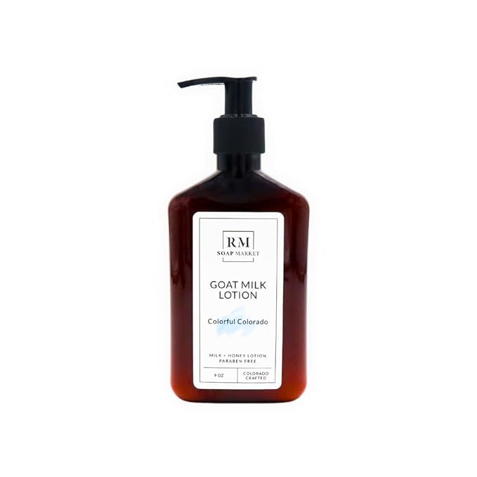 Goat Milk Lotion, Colorful Colorado Fragrance, Hydrating Lotion for Men and Women With Nourishing Goat Milk, Shea Butter, Sunflower Oil, and Aloe, White Lilies & Sweet Pea Scent, 9 Oz-FemmiqueWomen