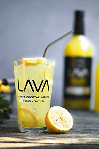 (3 Pack) LAVA Premium Skinny Ginger Lemonade Vodka Cocktail Mix made with Sicilian Lemon Juice, Candied Ginger Puree - 33.8oz Bottles-FemmiqueWomen
