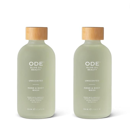 McEvoy Ranch Unscented Hand & Body Wash (2-pack) by ODE Olive Oil Beauty, Organic EVOO, California Made, Nourishing Foaming Wash-FemmiqueWomen