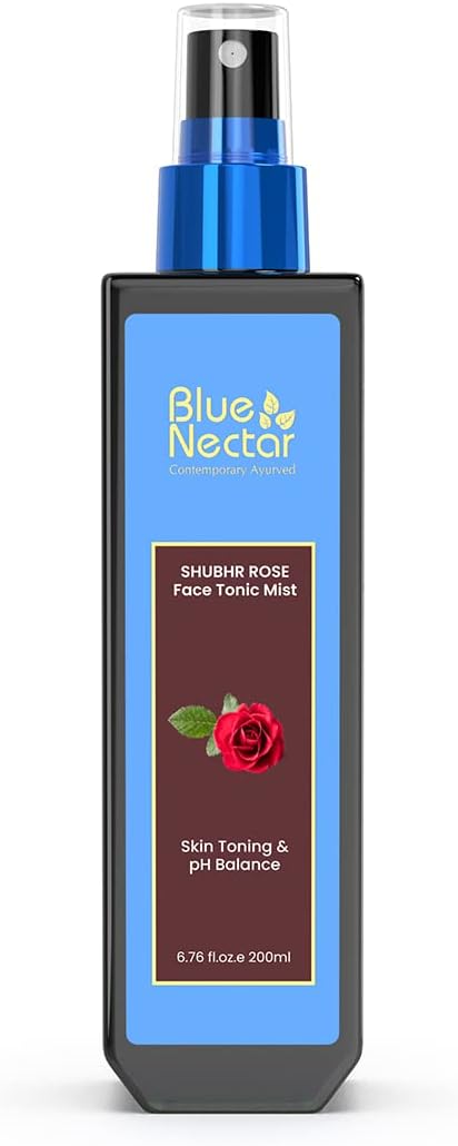 Blue Nectar Shubhr Steam Distilled Rose Toner Water & Face Tonic Mist 6.76 fl oz (200 ml)-FemmiqueWomen