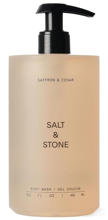 Salt & Stone Body Wash with Antioxidants for Deep Moisture | For Women & Men, Sulfate, Paraben, & Dye Free, Leaving Skin Soft and Hydrated - 15.2 fl oz-FemmiqueWomen