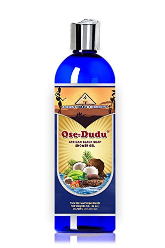 Organic, Anti-Bacterial OSE DUDU LIQUID BLACK SOAP GEL 2 LB (32 oz) Acne Eczema Dry Skin Psoriasis Scar Removal Face and Body Wash Skin Care (GHANA)-FemmiqueWomen