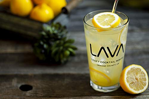 (3 Pack) LAVA Premium Skinny Ginger Lemonade Vodka Cocktail Mix made with Sicilian Lemon Juice, Candied Ginger Puree - 33.8oz Bottles-FemmiqueWomen