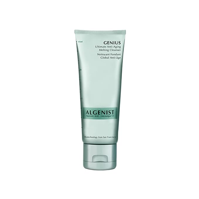 Algenist GENIUS Ultimate Anti-Aging Melting Cleanser - Milky Cleansing Oil for Makeup Removal with Avocado & Microalgae Oil - Non-Comedogenic & Hypoallergenic Skincare