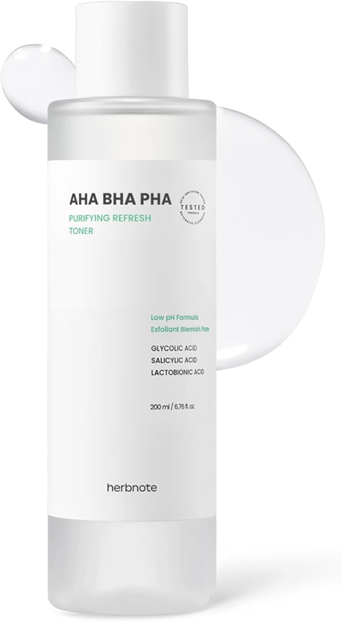 AHA BHA PHA Purifying Refresh Toner - Skin Trouble Eraser, Immediate Exfoliation & Sebum Removal - Contains Niacinamide for Breakouts - Removes Blocked Sebum & Dead Skin Cells, 6.76 f l. oz-FemmiqueWomen