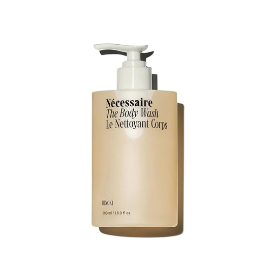 Nécessaire The Body Wash Hinoki. Natural Body Wash for Women & Men, Softening Shower Gel with Gentle Exfoliating Acids AHA/BHA/PHA. Gel Cleanse,16.9 fl oz-FemmiqueWomen