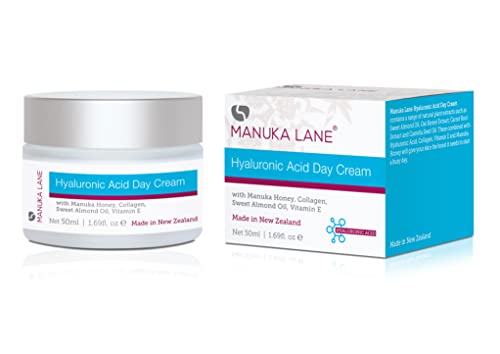 Manuka Lane Hyaluronic Acid Day Cream for Face and Neck with Oat Kernel Extract, Camellia Seed Oil & Sweet Almond Oil | Plant Based Formula | Carefully formulated to keep your skin young and healthy!-FemmiqueWomen