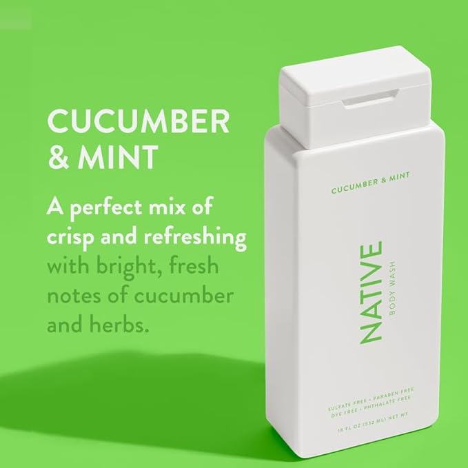 Native Body Wash Contains Naturally Derived Ingredients | for Women & Men, Sulfate, Paraben, & Dye Free Leaving Skin Soft & Hydrated |Coconut & Vanilla, Lavender Rose, & Cucumber Mint, 18 oz Pack of 3-FemmiqueWomen