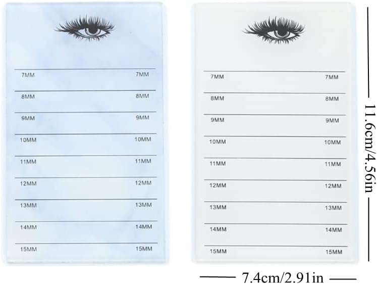 10 Layers Acrylic Eyelash Storage Box, Makeup Eyelashes Extension Close-Packed Display with 10 Pallets, Grafting False Eyelashes Glue Pallet Holder Display Organizer (Marble White)-FemmiqueWomen