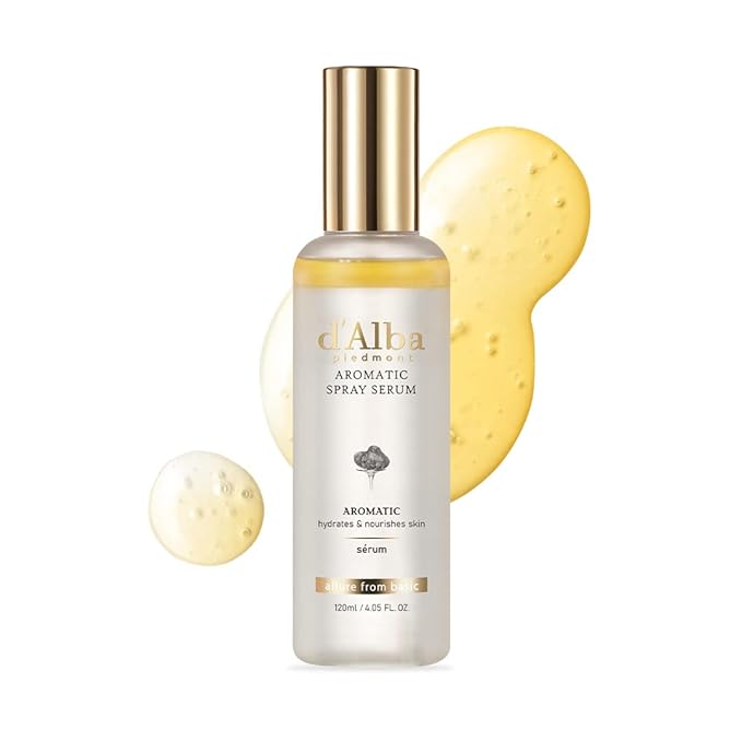 d'alba Piedmont Italian White Truffle First Aromatic Spray Serum, Fragrant VEGAN Glowy Antioxidant Face Mist, Deep Hydration Skin Firmness, Korean Skin Care (4.05 fl.oz)-FemmiqueWomen