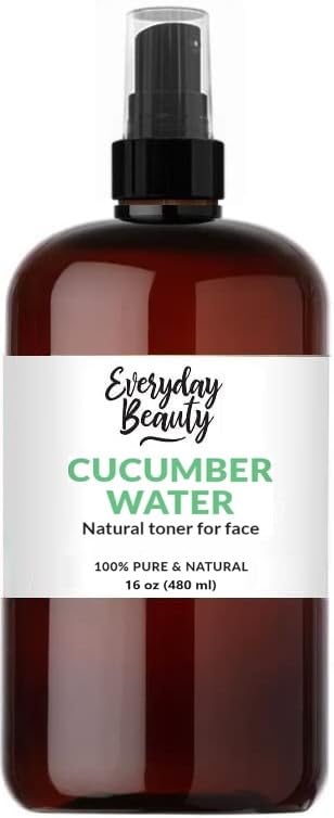 Cucumber Hydrosol Facial Toner - 16 oz All Natural Hydrating Spray Mist for Face and Hair - 100% All Natural Cucumber Water Hydrosol with Fine Mist Cap-FemmiqueWomen