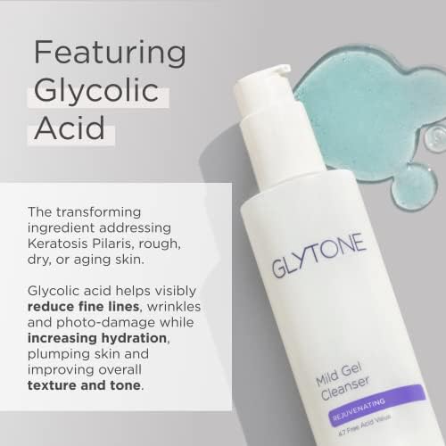 Glytone Mild Gel Cleanser - Exfoliating Face Wash for Normal to Combination Skin - With 4.7% Pure Glycolic Acid - Vegan & Fragrance-Free - 6.7 fl. oz.-FemmiqueWomen