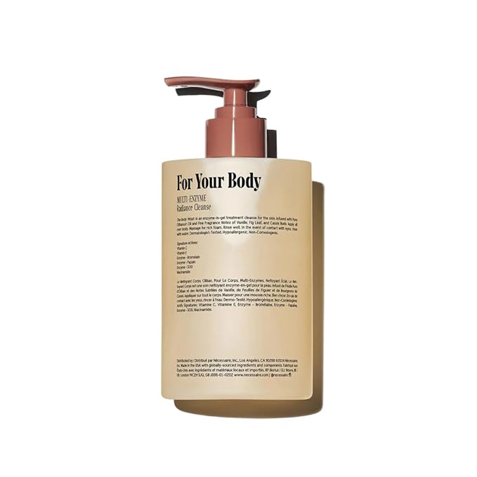 Nécessaire The Body Wash Olibanum. Natural Body Wash for Women + Men. Radiance Cleanse. Multi-Enzyme Gel Cleanser for Dull Skin. Notes of Vanilla, Fig Leaf, and Cassis Buds. 16.9 Fl Oz.-FemmiqueWomen