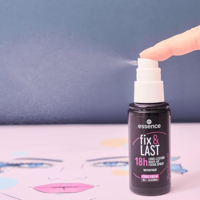 essence | Fix & Last 18H Long-Lasting Makeup Fixing Spray | All-Day Hold & Smudge Proof | Vegan & Cruelty Free-FemmiqueWomen