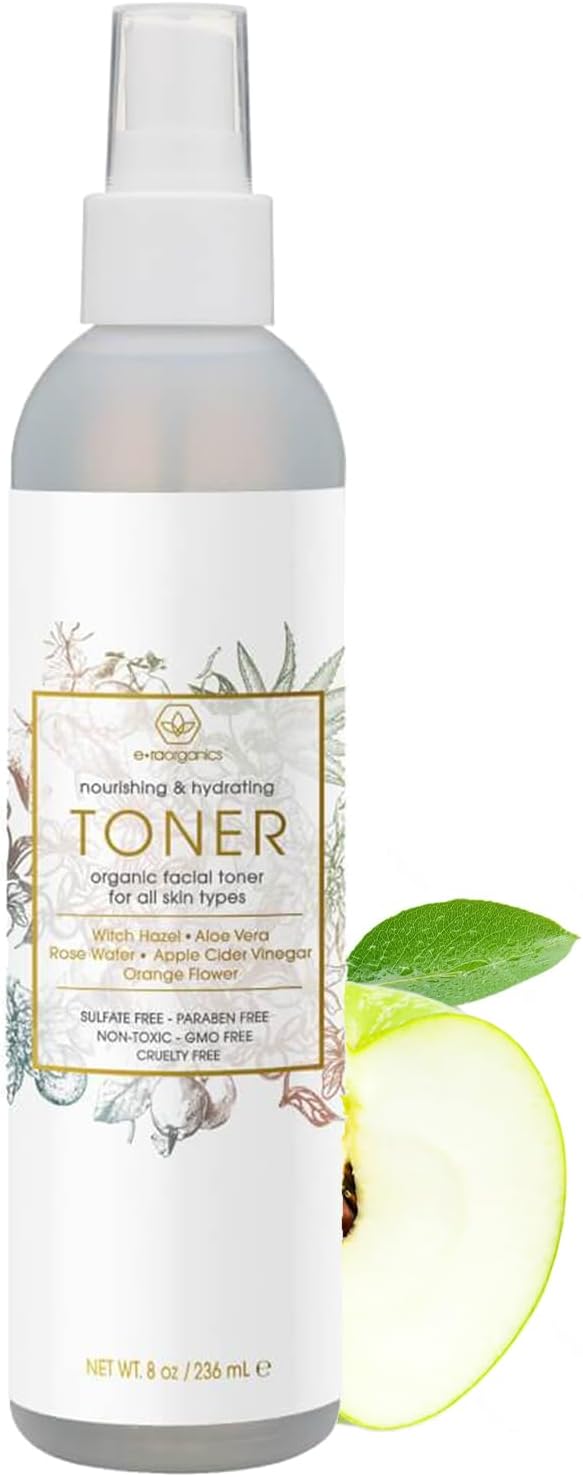 Era Organics Hydrating Toner for Face - Refreshing and Balancing Anti Aging Facial Mist with Rose Water, Apple Cider Vinegar, Witch Hazel-FemmiqueWomen