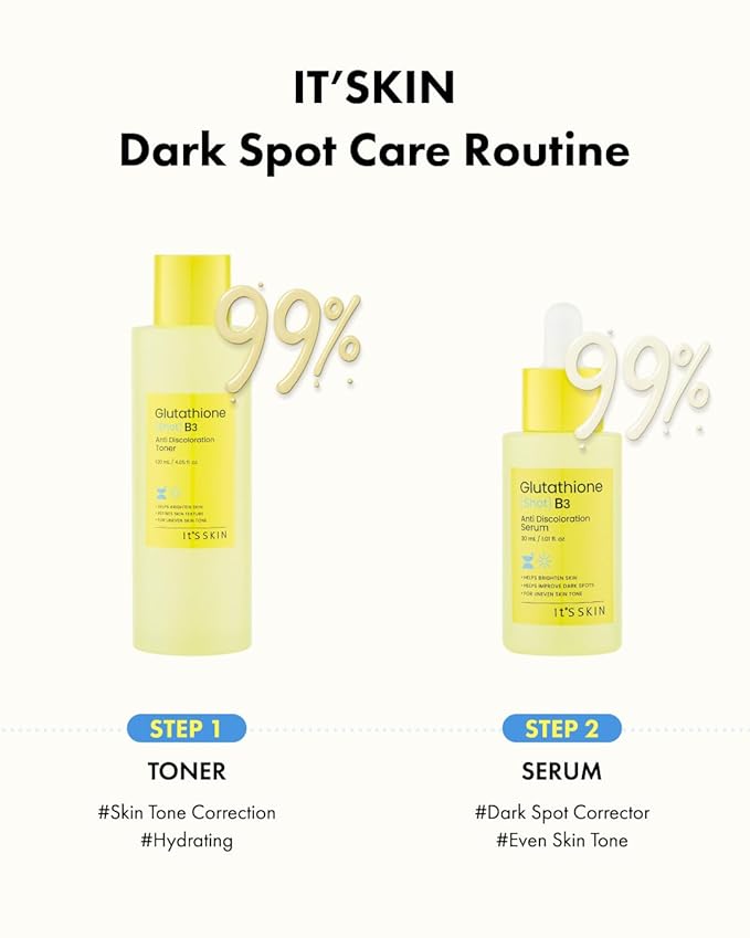 It'S SKIN Glutathione Shot B3 Serum 1.01 Fl Oz, Niacinamide Facial Serum, Dark Spot Corrector, Face Exfoliation, Hydrating Serum for Hyperpigmentation, Acne Scars, Blemish Spot, Korean Skincare-FemmiqueWomen