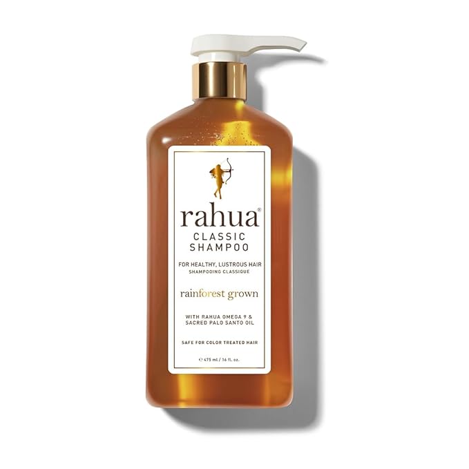 Rahua Classic Shampoo with Easy-Use Pump 16 Fl Oz Naturally Infused, Plant Powered Ingredients for Healthy Scalp and Hair, Safe for Color Treated Hair, Palo Santo Aroma, Best for All Hair Types, Vegan-FemmiqueWomen