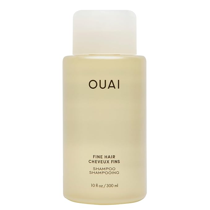 OUAI Fine Shampoo - Volumizing Shampoo with Strengthening Keratin, Biotin & Chia Seed Oil for Fine Hair - Delivers Clean, Weightless Body - Paraben, Phthalate & Sulfate Free Hair Care (10 Fl Oz)-FemmiqueWomen
