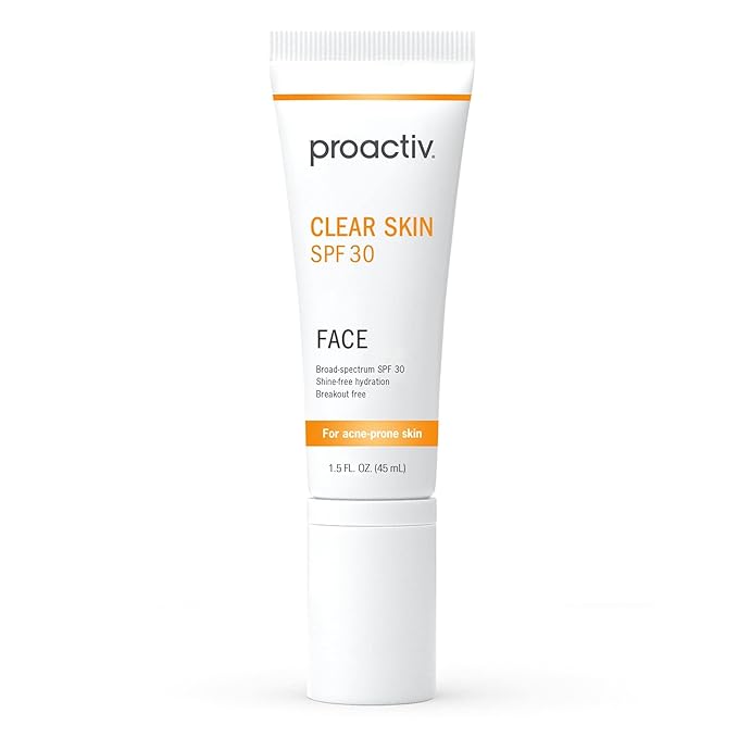 Proactiv Clear Skin Face Sunscreen Moisturizer With SPF 30 - Hydrating SPF Lotion And Sensitive Skin Sunscreen For Oily Skin And Acne-Prone Skin, Oil Free Matte Skincare Sunscreen, 1.5oz-FemmiqueWomen