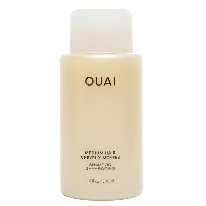 OUAI Medium Shampoo - Hydrating Shampoo with Coconut Oil, Babassu, Kumquat Extract and Keratin - Strengthens, Nourishes and Adds Shine - Paraben, Phthalate and Sulfate Free Hair Care Products (10 Oz)-FemmiqueWomen