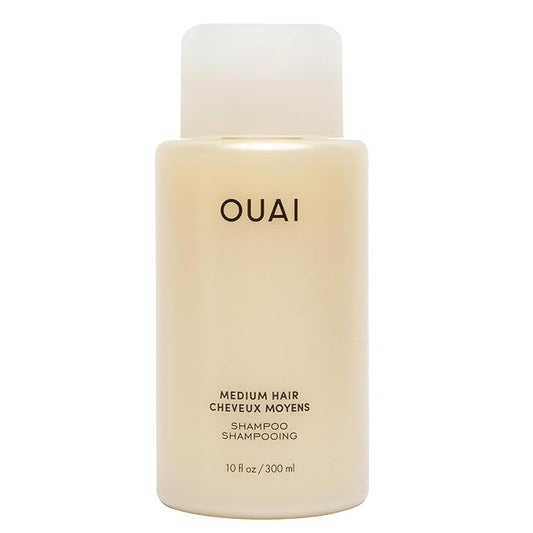 OUAI Medium Shampoo - Hydrating Shampoo with Coconut Oil, Babassu, Kumquat Extract and Keratin - Strengthens, Nourishes and Adds Shine - Paraben, Phthalate and Sulfate Free Hair Care Products (10 Oz)-FemmiqueWomen