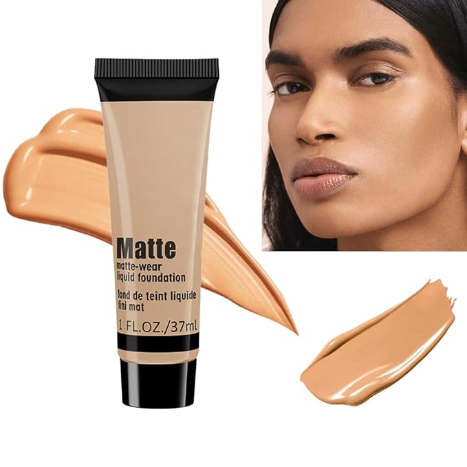 1 Pack Liquid Foundation Cream for Face Makeup,Durable Full Coverage Matte Concealer Make Up,Oil Control & Waterproof Base Primer -1 Fl.Oz-BEIGE 6#-FemmiqueWomen