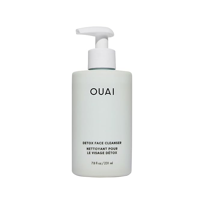 OUAI Detox Facial Cleanser - Deep Cleansing Face Wash with Glycolic Acid, Niacinamide & PHA - Removes Sweat, Dirt & Oil Without Drying - Gentle Face Cleanser for Post-Workout (7.8 Fl Oz)-FemmiqueWomen