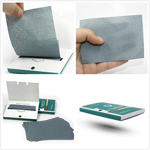 Natural Face Oil Blotting Paper - Bamboo Charcoal 100 Counts, Easy Dispensing Oil Absorbing Sheets, Premium Handy Facial Blotting Papers - Face Skin Care or Beauty Make Up Must Have-FemmiqueWomen