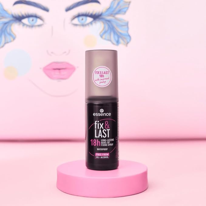 essence | Fix & Last 18H Long-Lasting Makeup Fixing Spray | All-Day Hold & Smudge Proof | Vegan & Cruelty Free-FemmiqueWomen