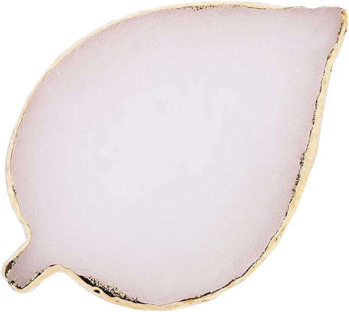 1 Pcs Leaf Resin Nail Art Palette Painting Makeup Palette Tray Cosmetic Nail Gel Polish Colors Mixing Pallet White-FemmiqueWomen