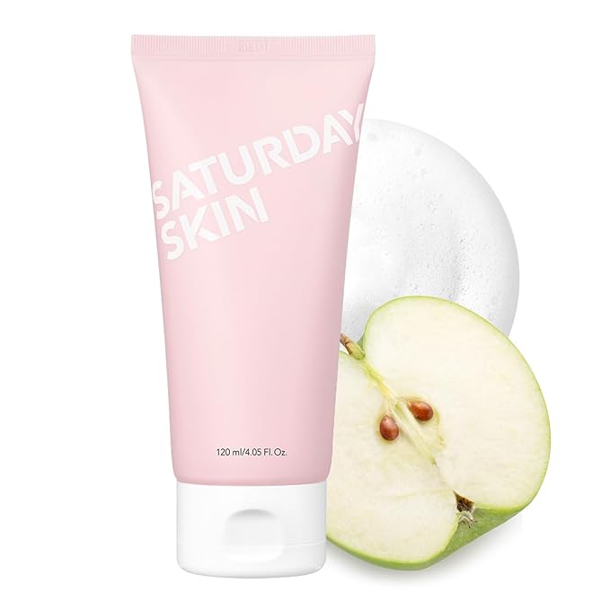Saturday Skin Face Cleanser Hydrating Foam Cleanser Natural ingredients Anti-aging | Makeup Remover and Face Wash | Fragrance Free Ideal for Sensitive, Dry Skin Korean Skincare-FemmiqueWomen