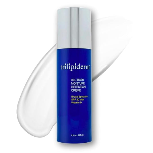 Trilipiderm All-Body Moisture Retention Crème with SPF 30, Vitamin D - 8oz Airless Pump Sunscreen-FemmiqueWomen
