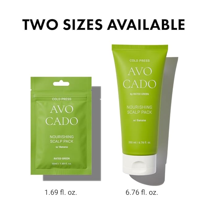 "RATED GREEN Cold Brew Avocado Nourishing Scalp Pack w/Banana, 1.69 Fl. Oz Deep Conditioning, Hydrating Hair Mask for Dry Damaged Hair, Pack of 5"-FemmiqueWomen