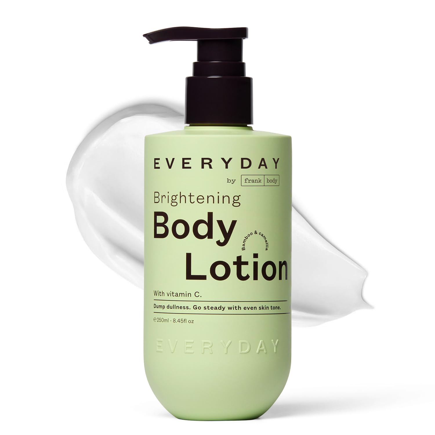 frank body Brightening Body Lotion | Evens Tone, Brightens Dark Spots & huperpigmentation | Vitamin C, Kakadu Plum & Vitamin B5 | Bamboo & Camellia Scent | Vegan & Cruelty Free | 250ml / 8.45 fl oz-FemmiqueWomen