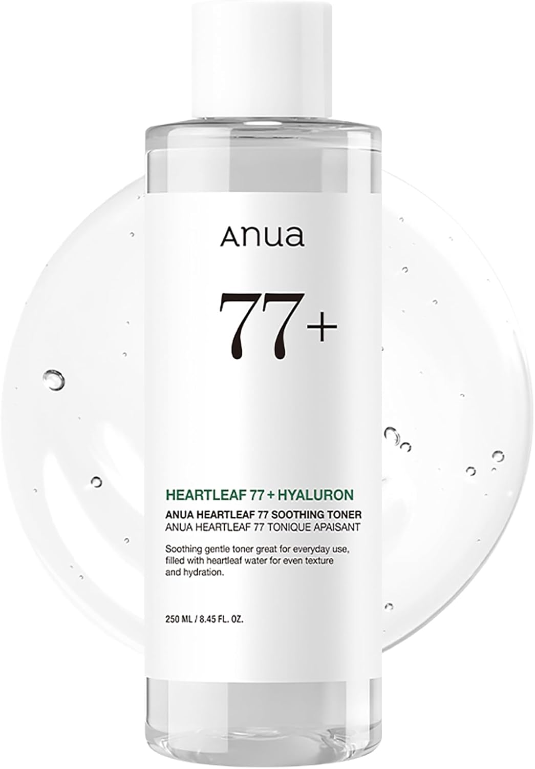 Anua Heartleaf 77 Soothing Toner I pH 5.5 Trouble Care, Calming Skin, Refreshing, Hydrating, Purifying, Cruelty Free, Vegan,(250ml / 8.45 fl.oz.)-FemmiqueWomen