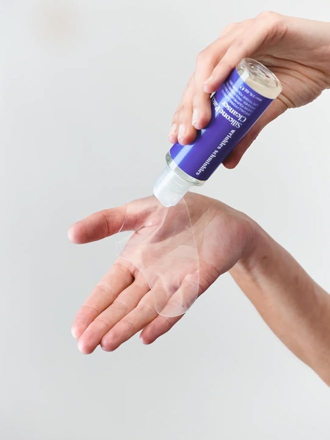 Wrinkles Schminkles Patch Cleanser - for Adhesive Preservation While Gently Cleaning Silicone Wrinkle Patches -Ultimate Face Rejuvenation Kit - (2 Fl Oz)-FemmiqueWomen