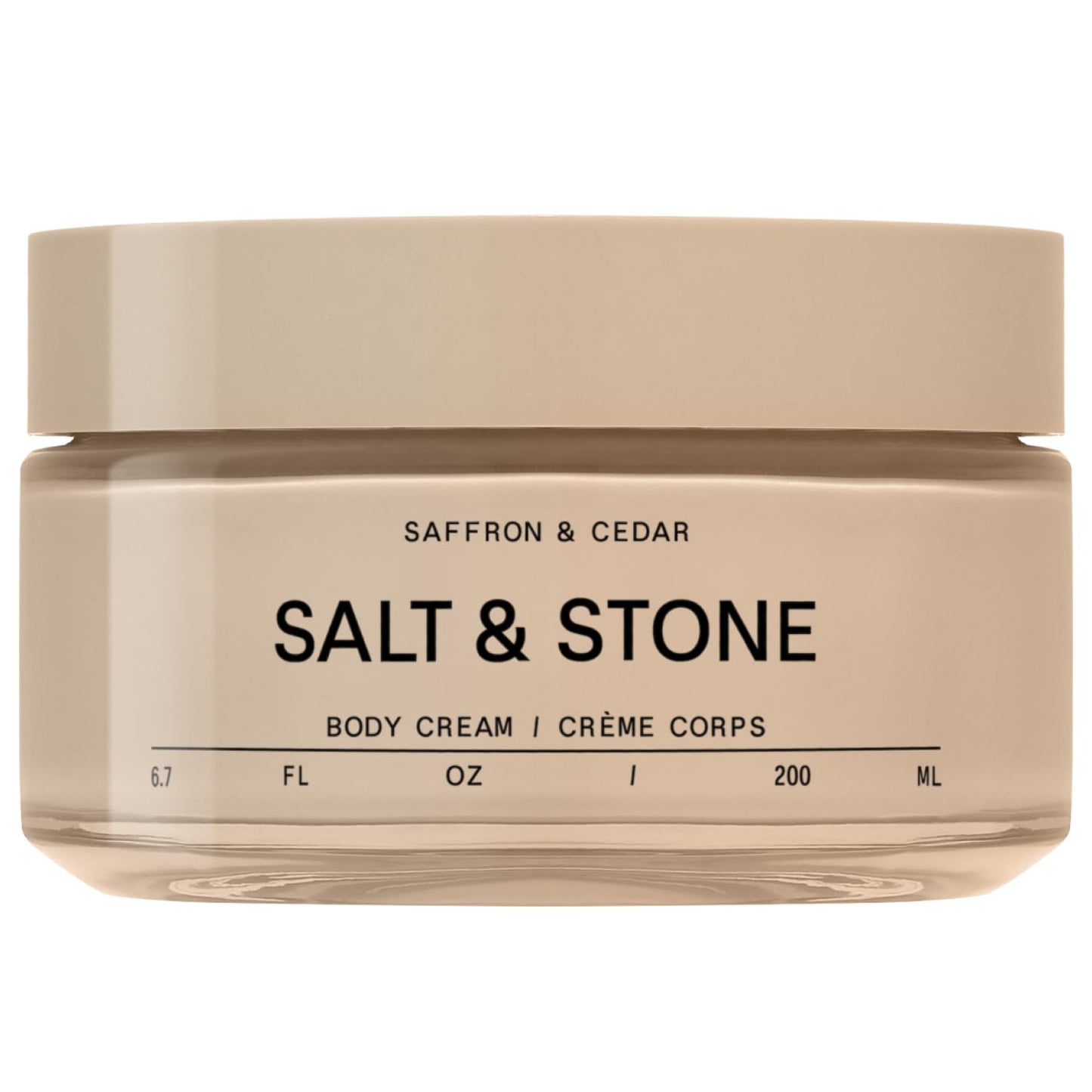 Salt & Stone Body Cream – Saffron & Cedar | Hydrating Formula with Seaweed Extracts, Spirulina & Squalane | Deep Hydration, Skin Barrier Support & Healthy Glow | for all Skin Types (6.7 fl oz)-FemmiqueWomen