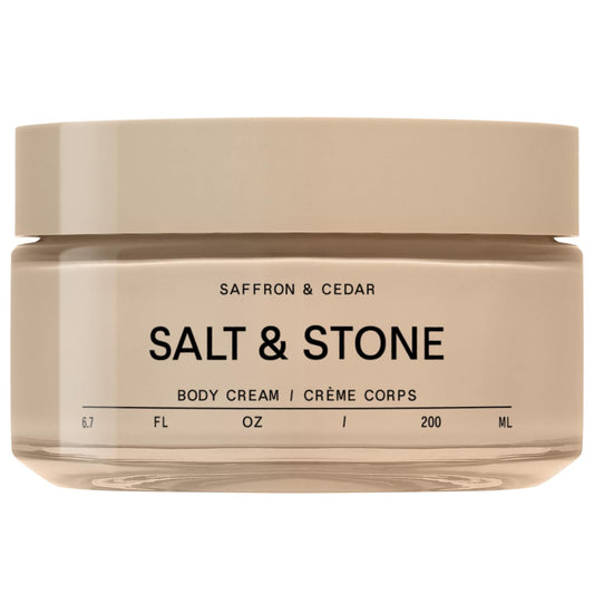 Salt & Stone Body Cream – Saffron & Cedar | Hydrating Formula with Seaweed Extracts, Spirulina & Squalane | Deep Hydration, Skin Barrier Support & Healthy Glow | for all Skin Types (6.7 fl oz)-FemmiqueWomen