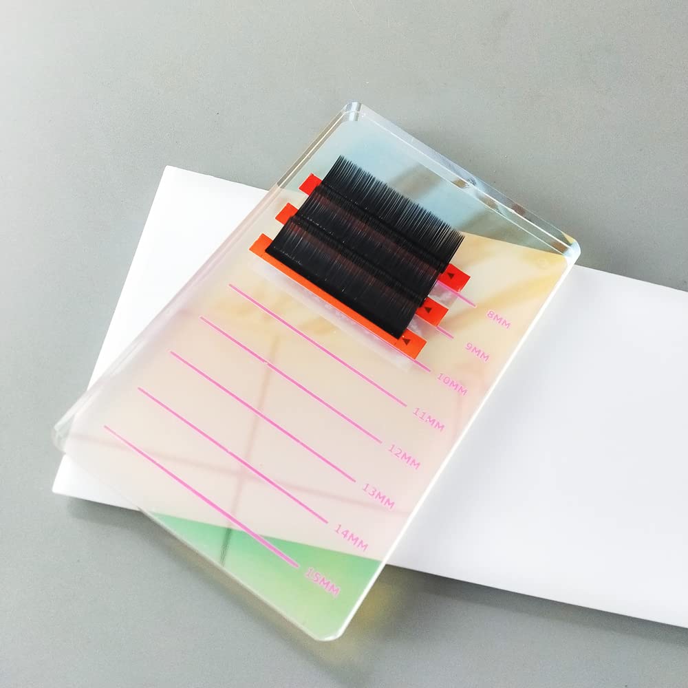 Grafting False Eyelash Acrylic Extension Pallet, Eyelash Extension Glue Tweezers Plate Pad Makeup Palette Individual Training Tools (Dazzling 4.72x2.95inch)-FemmiqueWomen
