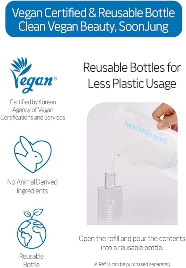 ETUDE SoonJung pH5.5 Relief Toner, Toner for Face, Hydrating Toner for Sensitive Skin, Vegan Face Toner, Panthenol, Madecassoside, Moisturizer, Korean Skin Care, Korean Toner, Beauty (6.76 Fl Oz)-FemmiqueWomen