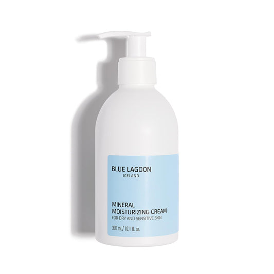 Blue Lagoon Skincare Mineral Moisturizing Cream – Psoriasis Cream & Psoriasis Treatment for Skin – Hydrates Dry Skin, Lightweight, Fragrance-Free, 300ML-FemmiqueWomen