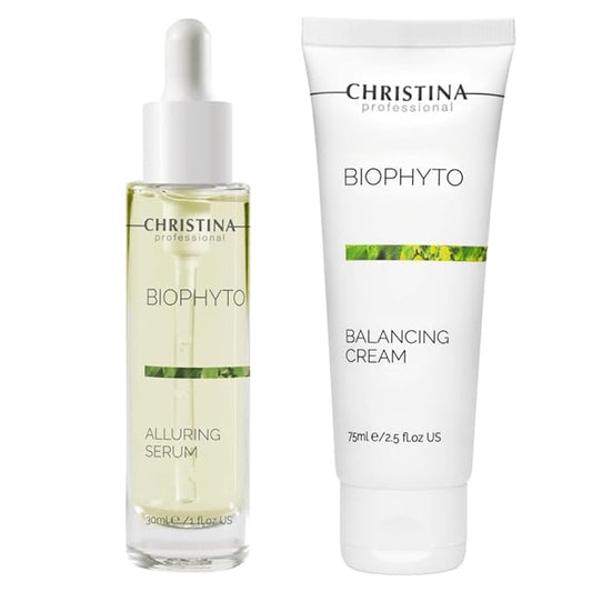 '-CHRISTINA- Bio Phyto Balancing Cream, 75ml and Alluring Serum, 300ml | For All Skin Types-FemmiqueWomen