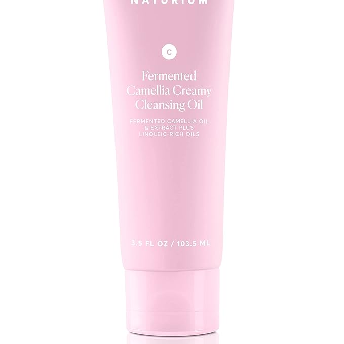 Naturium Camellia Creamy Cleansing Oil, Fermented Camellia Oil & Extract Plus Linoleic-Rich Oils, 3.5 oz-FemmiqueWomen