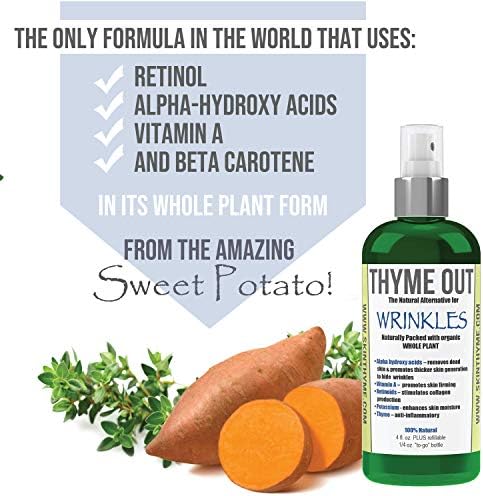 All Natural Anti-Wrinkle Face Mist Spray with Thyme, Bakuchiol, AHA, Beta Carotene and Potassium - Fights Wrinkles, Fine Lines, Inflammation, and Dryness While Boosting Collagen (4 oz)-FemmiqueWomen