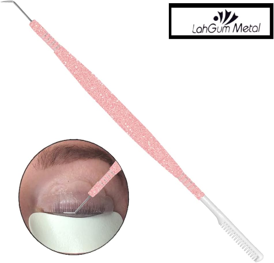 Separation Eye lash Separator Tool Lash Lift Tools and Tint Kit Professional Lifting - Lashes Separater Perm Extension Separating Comb Tinting Lifter Eyelashes Seperator Supplies Steel Pink Shine-FemmiqueWomen