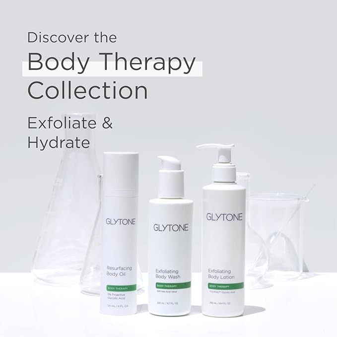 Glytone Resurfacing Body Oil– Nourishing & moisturizing anti aging Body Oil for dry Skin & Keratosis Pilaris –5% Proactive Glycolic Acid After Shower oil for Body–Unscented, Non Toxic 4 Fl oz-FemmiqueWomen