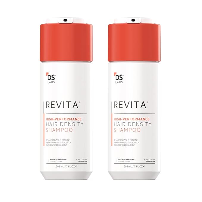 DS Labs Revita Shampoo – High-Performance Hair Density Shampoo, Volumizing & Thickening, Fuller, Healthier-Looking Hair, Sulfate & Silicone Free, For Men & Women, 205mL (Pack of 2)-FemmiqueWomen